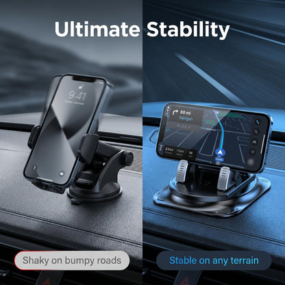 🎁1+1 INGYEN (2 db)🚗📱 Csúszásmentes autós telefontartó – 360° forgatható univerzális tartó！