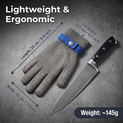 🧤Stainless Steel Cut-Resistant Mesh Glove⏳ Élelmiszeripari minőségű rozsdamentes acél hálós fémkesztyű！