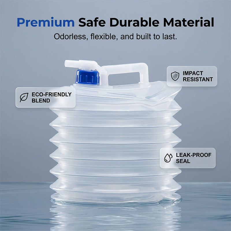 💧 Összehajtható víztartály csapokkal🎒3–15 literes kapacitás – Ultrakompakt tárolás🏕️ Szivárgásbiztos csap + ergonomikus fogantyú！