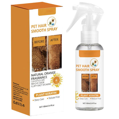 🔥1+1 ingyenes🐾 Kíméletes háziállat ápoló spray🍊 Narancsillatú állati szőrápoló spray – Szagtalanítás és könnyű fésülés！