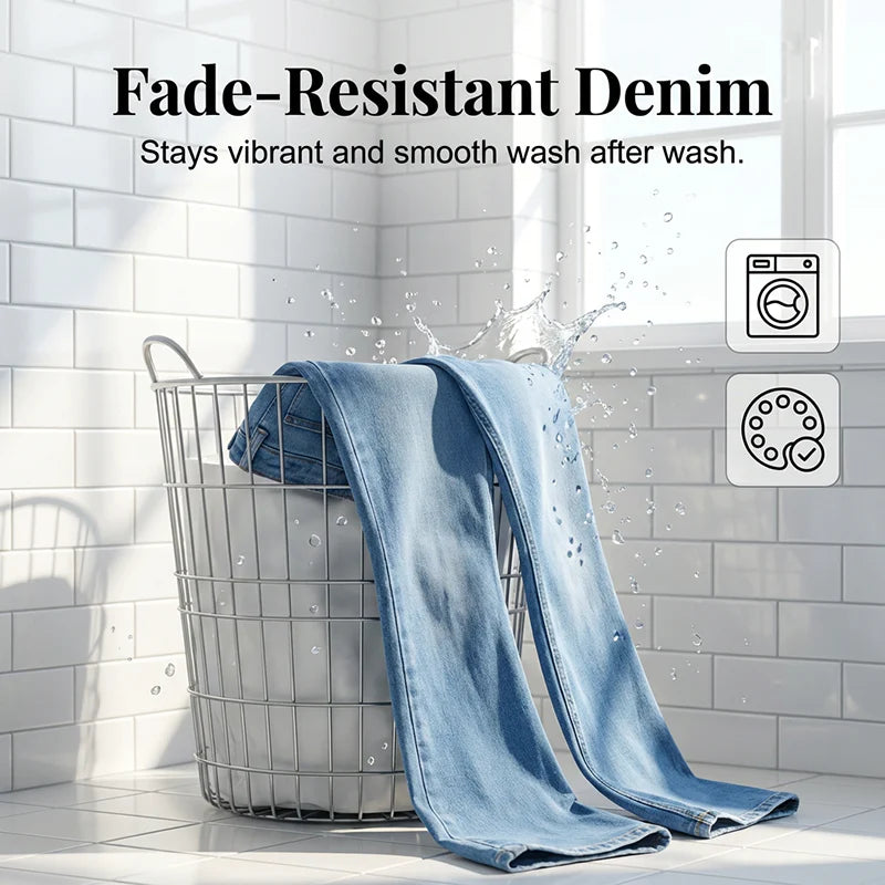 🕰Féláron korlátozott ideig👖 Magas derékú peach lift farmer✨ 4 irányú rugalmas farmer – Karcsúsító hatás és stílus minden napra!