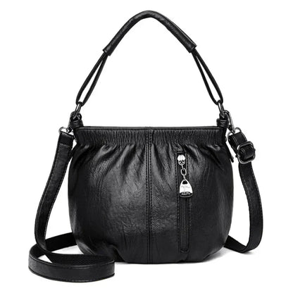 😜30% árcsökkentés🔥2026 Új modell👜Mékké Bőrzsákos Táska – Plisált Design + Kettős Funkció!