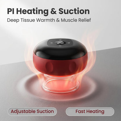 💆 4 az 1-ben intelligens terápiás készülék🔥Kúpterápia + gua sha + masszázs + hőterápia🛡️Állítható negatív nyomás + PI-fűtés🎯