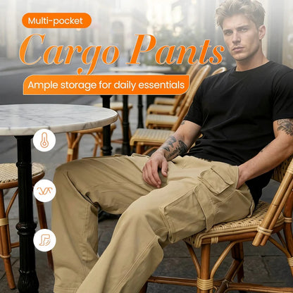 🎁Ingyenes karkötő🔥40% árcsökkentés 👖✨ Cargo nadrág + póló szett – Tágas zsebekkel és laza szabássa!