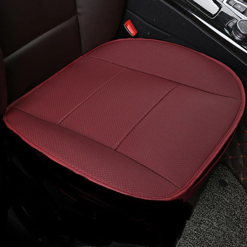 🚗 Légáteresztő PU bőr autóülés párna🛡️ Csúszásgátló autóüléshuzat – Deréktámaszos kiegészítő hosszú utakhoz!