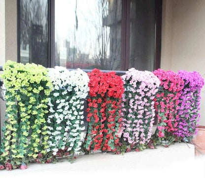 🎁 Tökéletes ajándék minden alkalomra🌸 Függő mű orchidea csokor – Élethű, tartós és romantikus dekoráció!