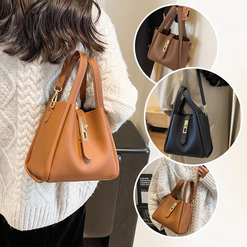 😜40% árcsökkentés 👜 Prémium vödrös kézitáska✨ Nagy kapacitású női műbőr táska – Állítható pánt, egyedi stílus minden alkalomra！