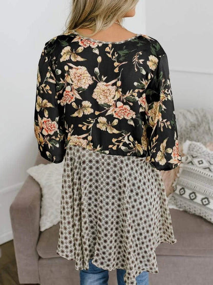 😜50% árcsökkentés 🎁Ingyenes ajándék-📿Gyönyörű nyaklánc🌸 Boho virágmintás sifon kardigán – Könnyű, fodros és sokoldalú nyári stílus!