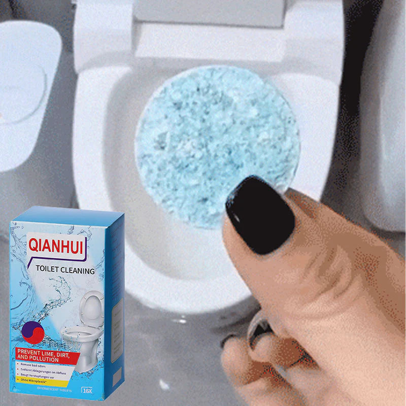 🎁🔥12+4 ingyenes🚽 Citromillatú WC-tisztító tabletták✨ Makacs foltok nélkül, hosszú távú frissesség a fürdőszobában!
