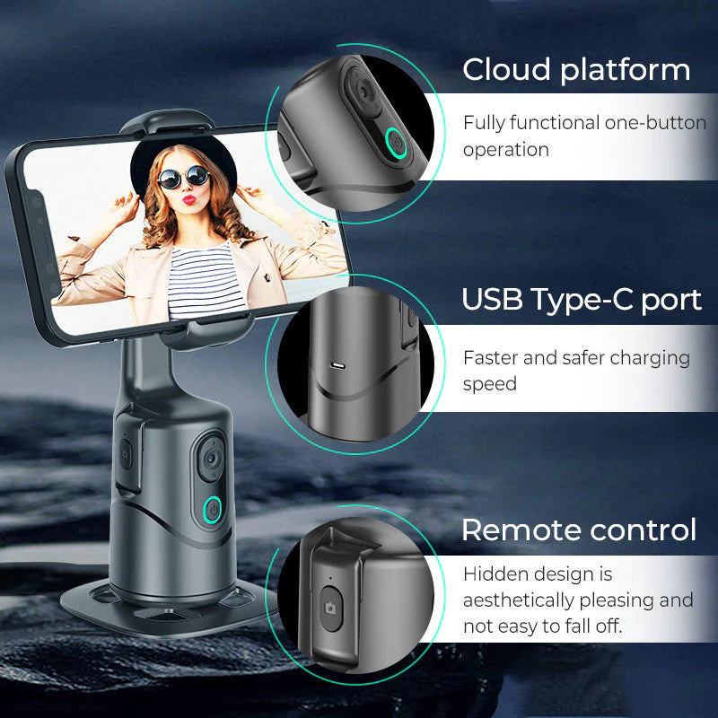 🔥1 vásárol 1 ingyen kap📸AI Intelligens Kamera Stabilizátor – 360° Nyomkövetés + Bluetooth!
