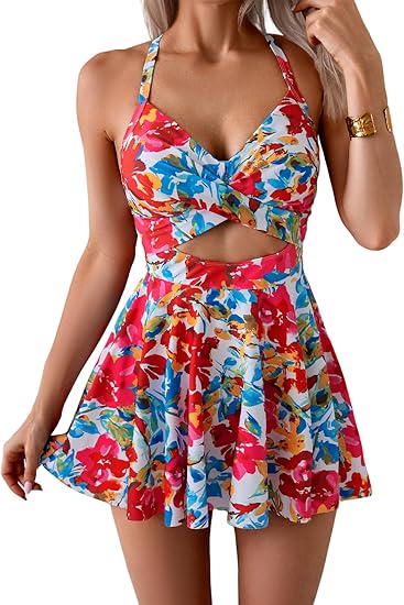 👙✨ Plus size szoknyás fürdőruha – Magas derék, hasformáló, push-up betéttel – Valódi idomokhoz tervezve! 🌊💃