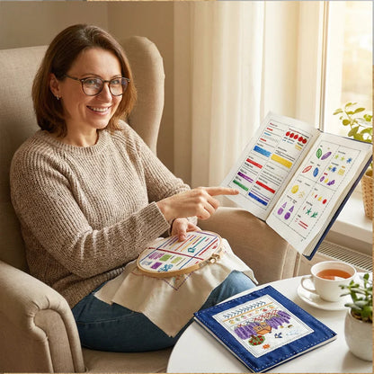 😁árcsökkentési akció🧵DIY Hímző Öltés Gyakorlat Könyv – 90+ Öltés + Minden Alapanyag!