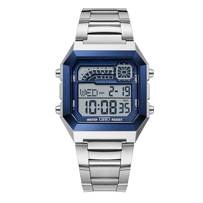 🎁⏰Az utolsó 50 db Ingyenes ajándék-📿Gyönyörű karkötő⌚💎 Uniszex digitális óra – Modern funkciók és tartózkodás egyben!