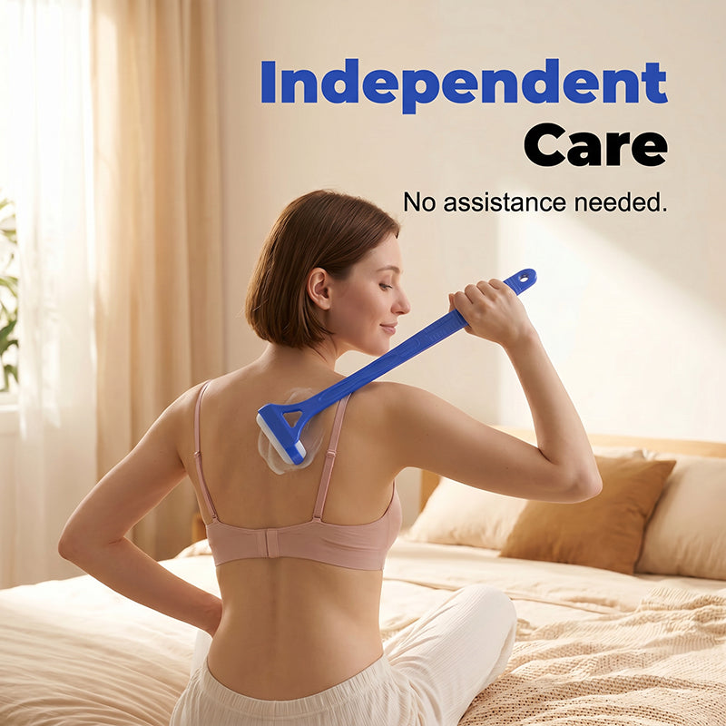 💥🎉50% árcsökkentés🧴✨ Hosszú nyelű hátkrém-felhordó henger – Érje el a hát minden pontját könnyedén, egyedül! 💆‍♀️🛁