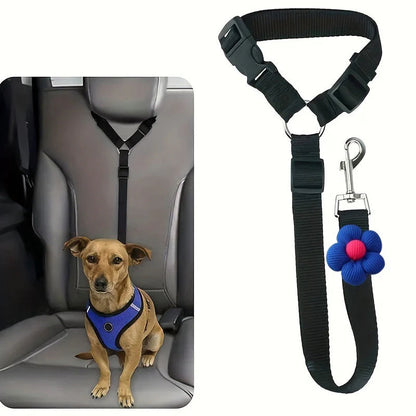 🎁1 vásárol 1 ingyen kap🐕 Kutyás autós biztonsági öv✨ 2 az 1-ben kutya póráz – Állítható hossz, utazáshoz tökéletes！