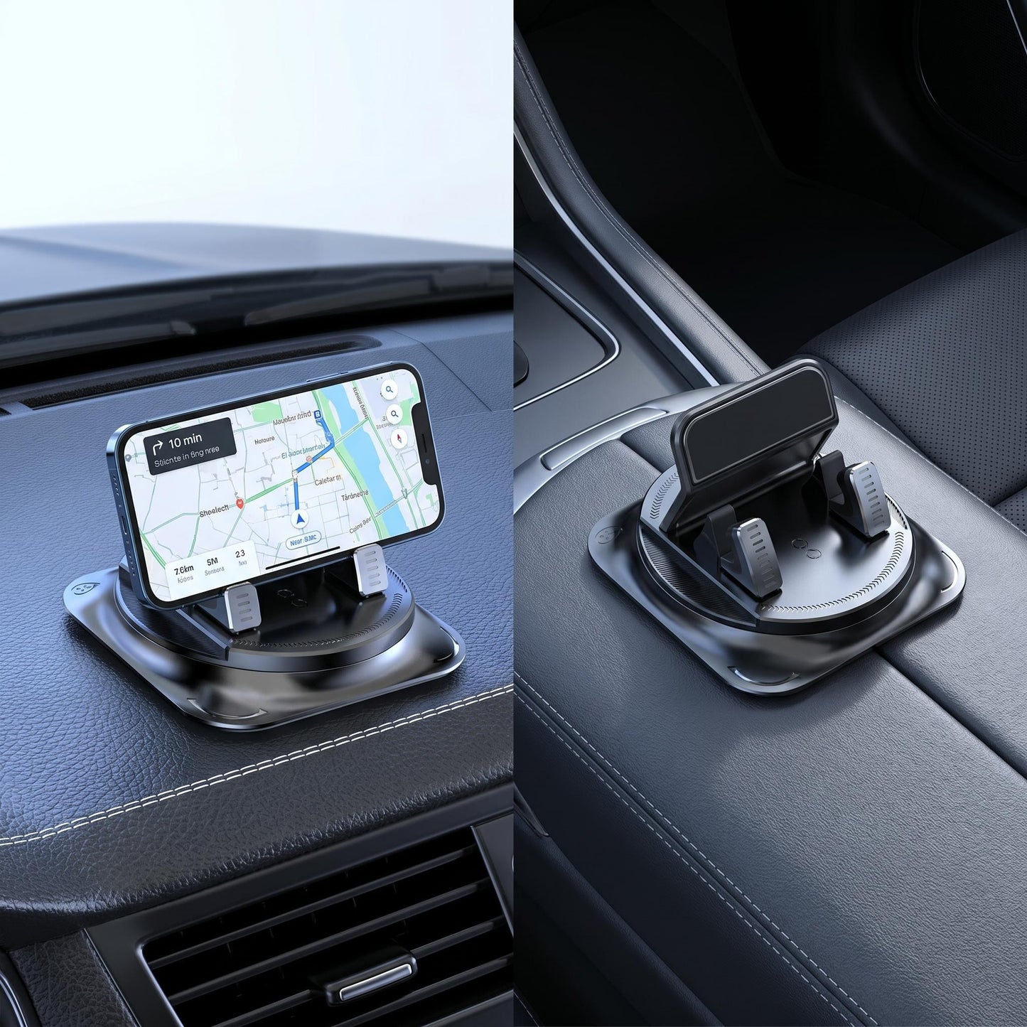 🎁1+1 INGYEN (2 db)🚗📱 Csúszásmentes autós telefontartó – 360° forgatható univerzális tartó！