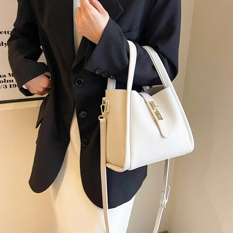 😜40% árcsökkentés 👜 Prémium vödrös kézitáska✨ Nagy kapacitású női műbőr táska – Állítható pánt, egyedi stílus minden alkalomra！