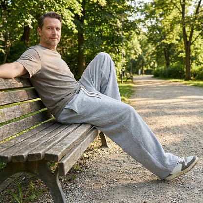 😜35% árcsökkentés 🩳 Állítható derékú férfi laza nadrág👖 Tartós egyszínű férfi nadrág – Könnyen kombinálható, hosszú távú használatra!
