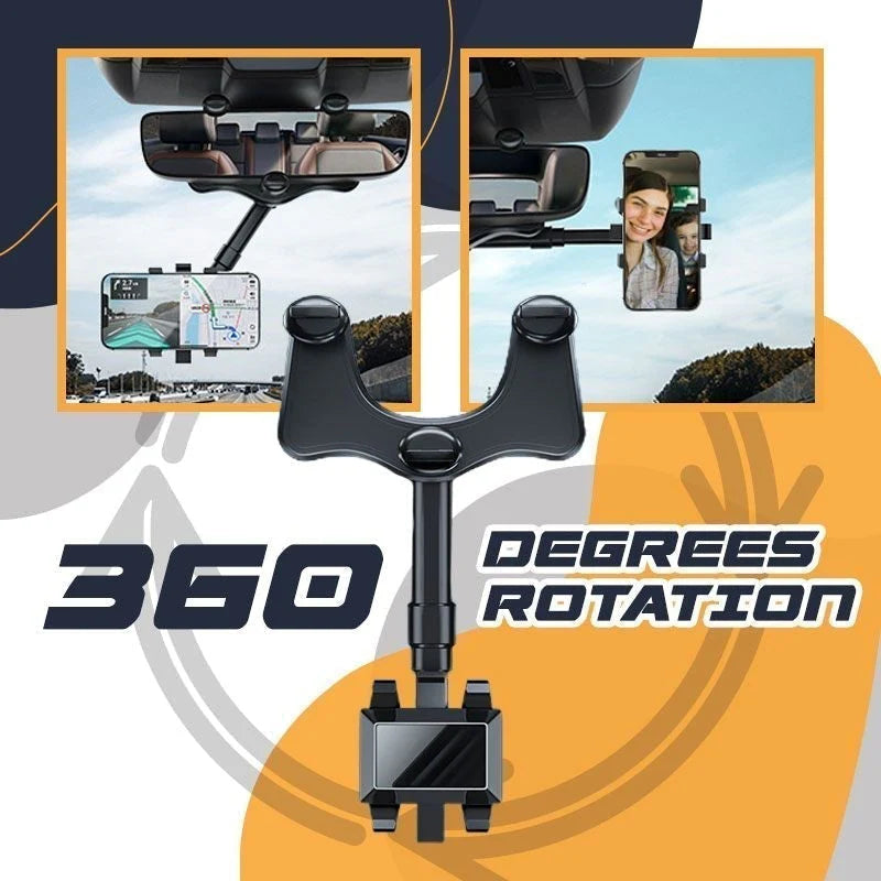 🚗📱Forgatható és kihúzható autós telefon tartó –🔄 Állítható rúd, 360°-os forgás és stabil fogás a biztonságos navigációért 💪