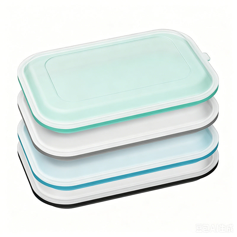 🍱💧 Hordozható szilikon ételdoboz – Rugalmas, kompakt, szorosan záródó fedéllel, tökéletes irodai ebédhez és utazáshoz! 🌿✨
