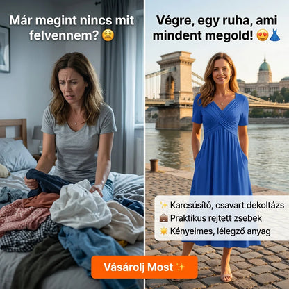 📿Ingyenes rózsa nyaklánc👗💖 Szív alakú nyakkivágású ruha – Prémium légáteresztő keverék, ráncálló utazási alapdarab! ✨🌿