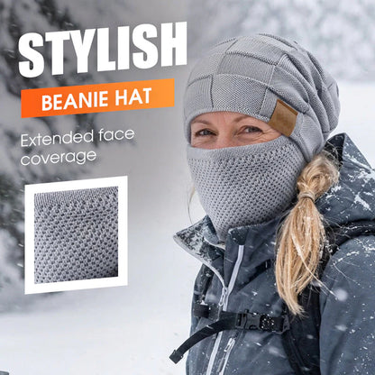 🤩kedvezményes értékesítés🧣2w1 Sapka + Arcvédő – -20°C-ig Meleg! Poliészter + Plüss Bélés!