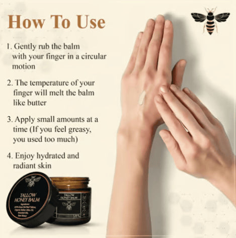 💰Többet vásárol, többet spórol!🍯✨ Honey Tallow Balm – Tápláló faggyúbalzsam olívaolajjal és mézzel, teljes testre! 🧴💛