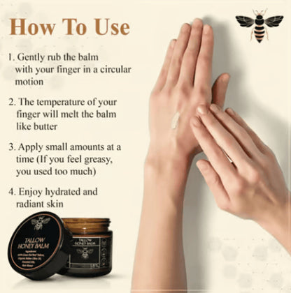 💰Többet vásárol, többet spórol!🍯✨ Honey Tallow Balm – Tápláló faggyúbalzsam olívaolajjal és mézzel, teljes testre! 🧴💛