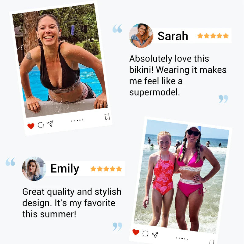 📿Ingyenes gyönyörű nyaklánc🔥Most kapható👙 Magas derekú, hasformáló, többszínű bikini szett💎Kiemeli az alakot, élvezd a tengerparti hangulatot!!