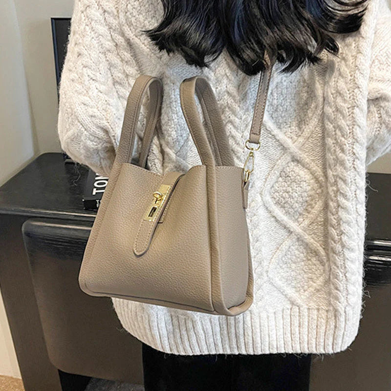 😜40% árcsökkentés 👜 Prémium vödrös kézitáska✨ Nagy kapacitású női műbőr táska – Állítható pánt, egyedi stílus minden alkalomra！