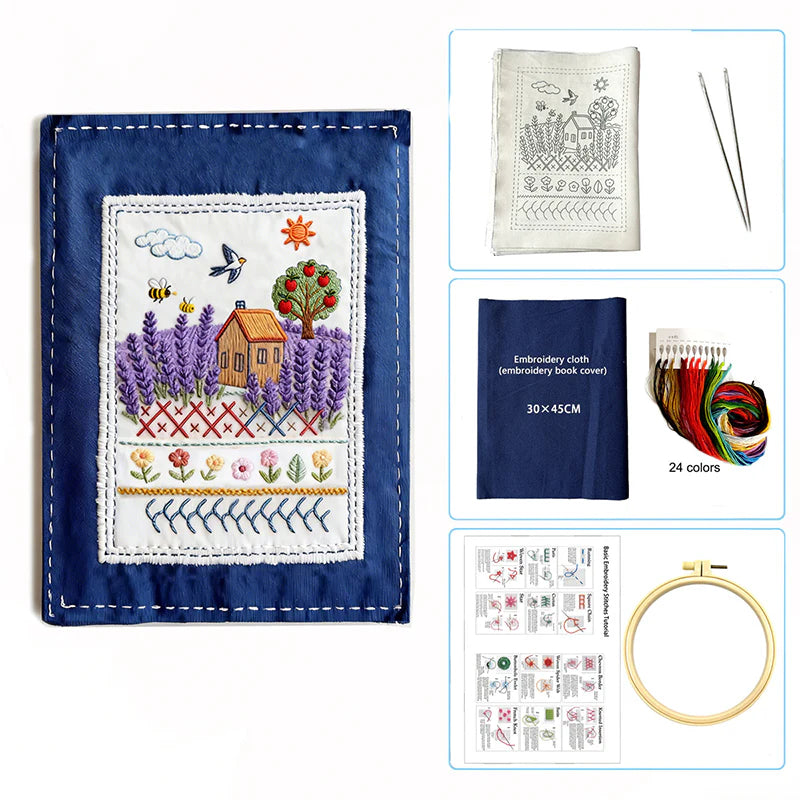 😁árcsökkentési akció🧵DIY Hímző Öltés Gyakorlat Könyv – 90+ Öltés + Minden Alapanyag!