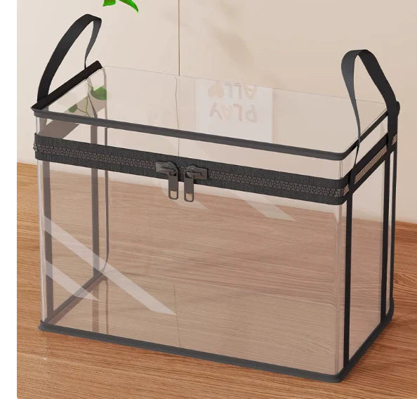🎁 Átlátszó szövetből készült tárolódoboz🗄️Tartós PVC tárolózsák – Ruhák és háztartási dolgok tárolására！