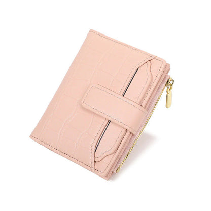 🔥1+1 ingyenes🥰Női Kompakt Egyszínű Pénztárca👛Könnyű elegáns pénztárca 100g 💸Kompakt női PU bőr pénztárca – Sok kártyahellyel, biztonságos cipzár és gombzár!