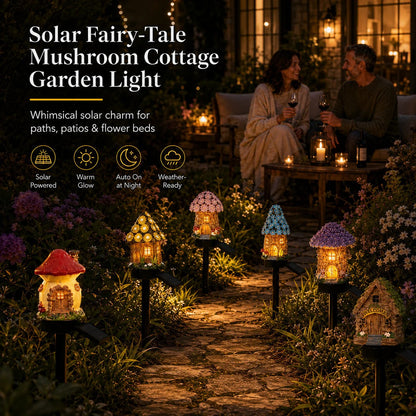 🍄🌞 Napenergiával működik – Időjárásálló, tüskés rögzítés másodpercek alatt – Kábelek és áramköltségek nélkül✨🏡