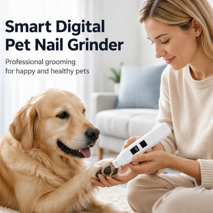🐕✨ Intelligens digitális körömcsiszoló – Precíz mérnöki munka, 3 sebességfokozat, csendes működés, 500 mAh! 🐱💅
