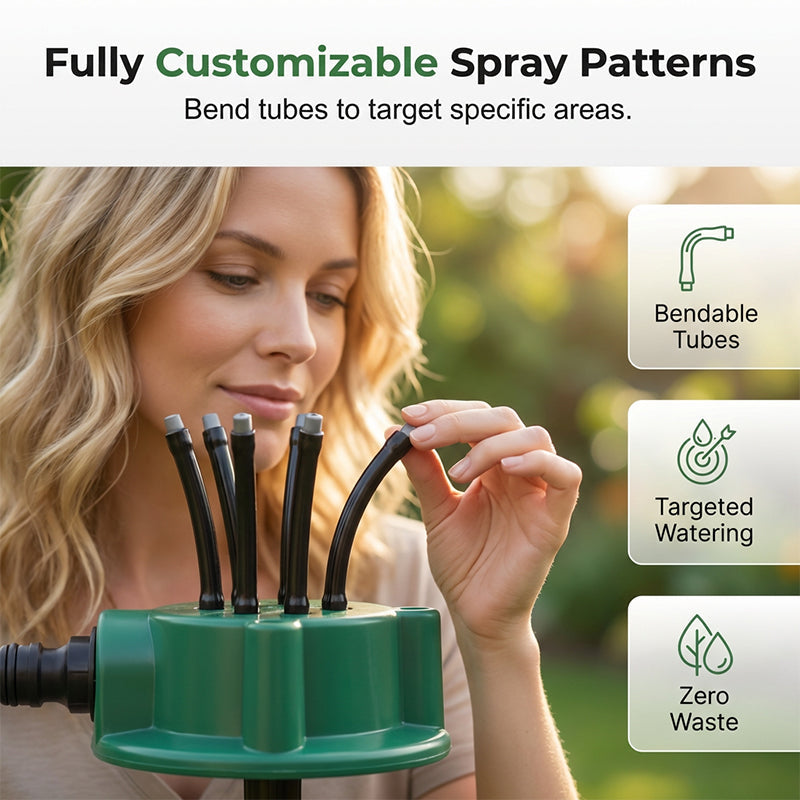 🔥1+1 ingyenes🌱Földbe szúrós öntözőfej💦360° többirányú kert öntözőfej – Szabályozható fúvókák, egyenletes locsolás gyepekhez!