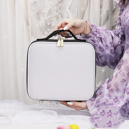 🔥🔝 Legnépszerűbb termékek💄 LED tükörrel ellátott utazó sminktáska – Többrekeszes, rendezett tárolás útközben!✨ Beépített világító tükörrel bárhol sminkelhetsz!