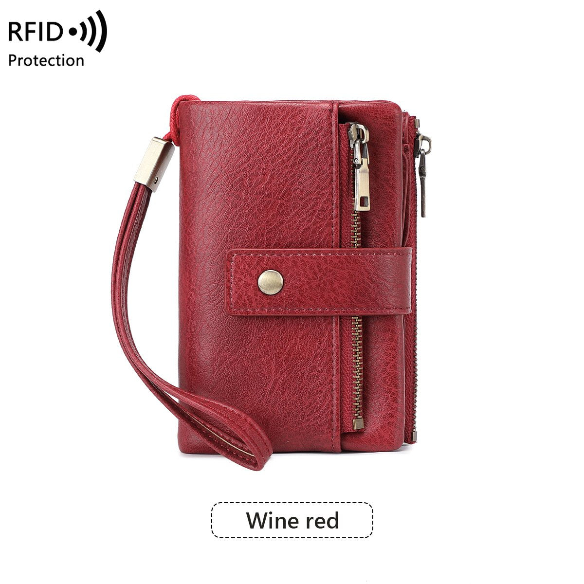 💼 Kétszínű PU bőr pénztárca🔒 RFID védett női pénztárca – Adatvédelem és elegancia egyben!