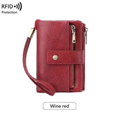 💼 Kétszínű PU bőr pénztárca🔒 RFID védett női pénztárca – Adatvédelem és elegancia egyben!