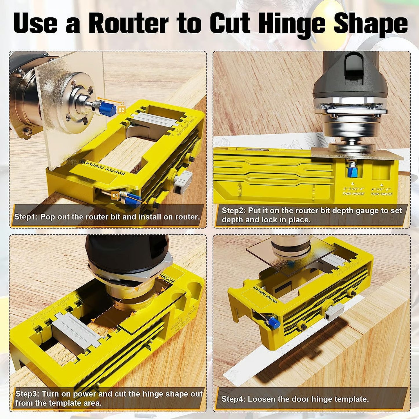 🔥Legkelendőbb termékek🔩Door Hinge Router Template – Precíz Vágás + Könnyű Telepítés!