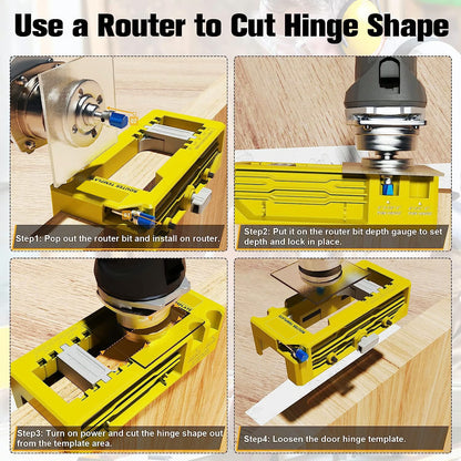 🔥Legkelendőbb termékek🔩Door Hinge Router Template – Precíz Vágás + Könnyű Telepítés!