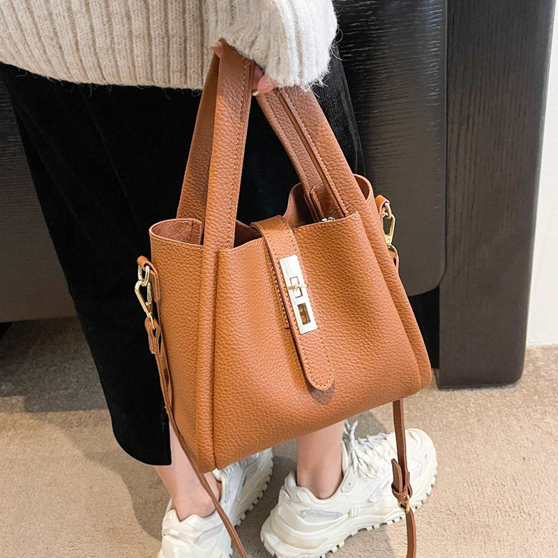 😜40% árcsökkentés 👜 Prémium vödrös kézitáska✨ Nagy kapacitású női műbőr táska – Állítható pánt, egyedi stílus minden alkalomra！