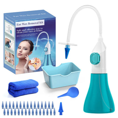 🎁Ingyenes ajándék 24 db fülpálcika😜40% árcsökkentés👂 Fülviasz eltávolító készlet💧 Vízes sugárzásos fültisztító – Irritáció és sérülés nélkül, minden korosztálynak!