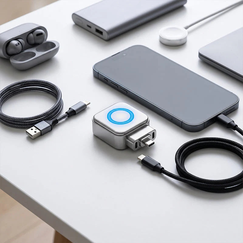 🛡️⚡ 140 W-os szupergyors töltés + AI automatikus kikapcsolás🔋 Intelligens jelzőgyűrű + univerzális kompatibilitás – Telefon, tablet, laptop!