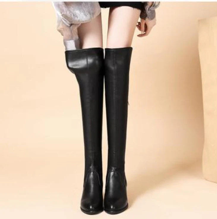 😘30% árcsökkentés👢 5cm Térd Fölé Csizmák: Meleg, Elegáns; Kényelmes!