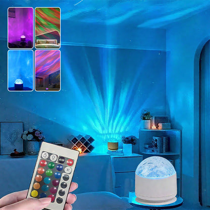 🌌 Aurora éjszakai fényvetítő🎨16 színválaszték📱Távirányítós funkció🌙 Hipnotizáló égi minták！