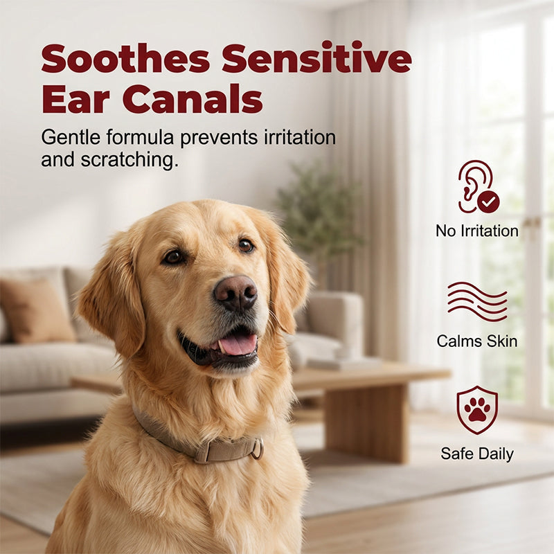 🎁1+1 INGYEN (2 db)🐕🌿 Fültisztító ampulla háziállatoknak – Eltávolítja a szennyeződéseket és a viaszt, friss és tiszta füleket biztosít! 🌸🧴