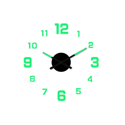 🕰️ 3D-s akril falióra🌙 Fényvisszatükröző funkció, sötétben is látható✨Öntapadó hátlap, nyomot nem hagyó rögzítés!