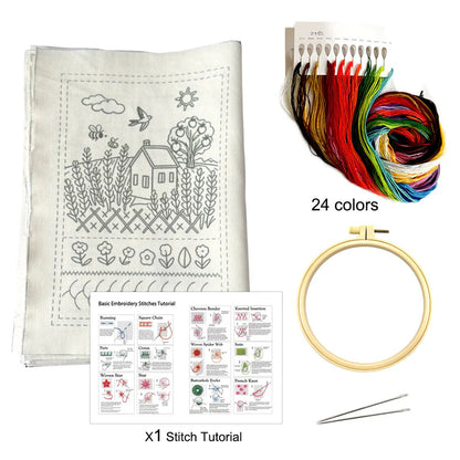 😁árcsökkentési akció🧵DIY Hímző Öltés Gyakorlat Könyv – 90+ Öltés + Minden Alapanyag!