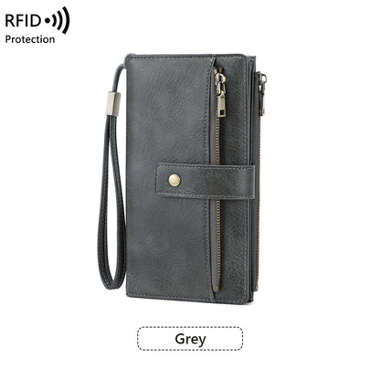 💼 Kétszínű PU bőr pénztárca🔒 RFID védett női pénztárca – Adatvédelem és elegancia egyben!
